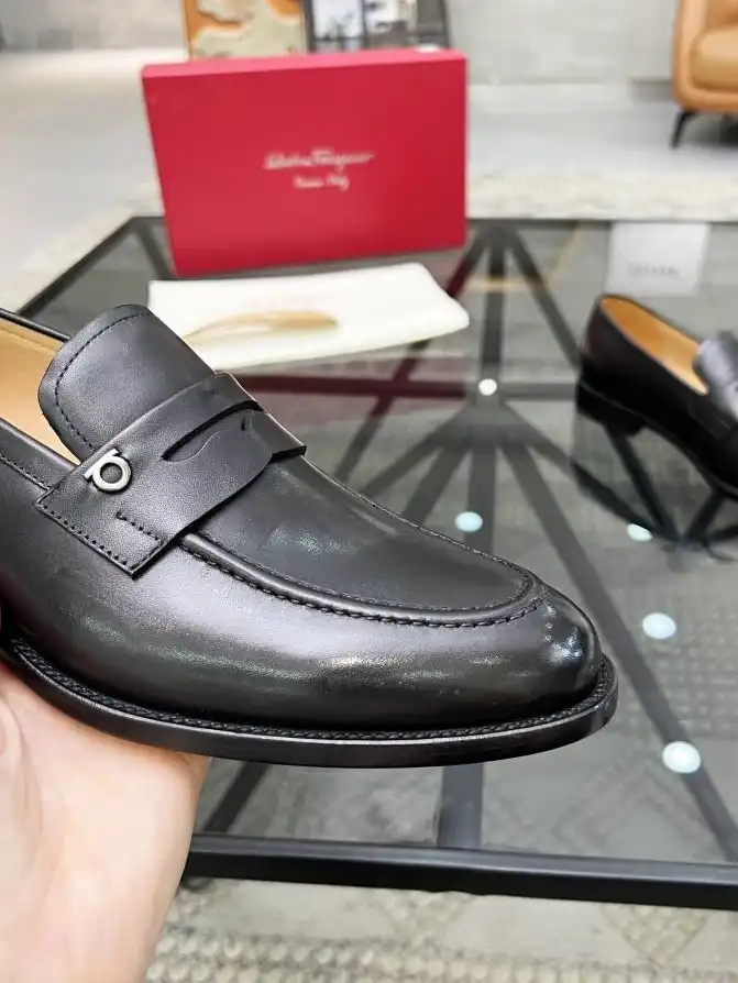 hype Ferragamo Leather Shoes