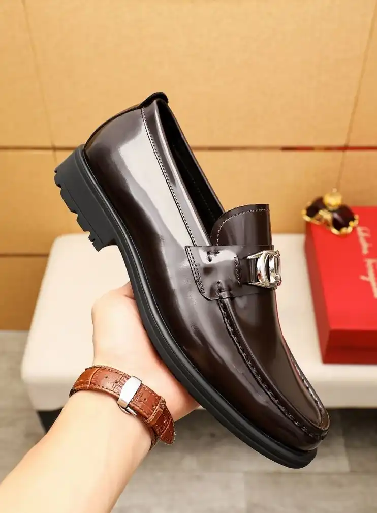 hype Ferragamo Leather Shoes