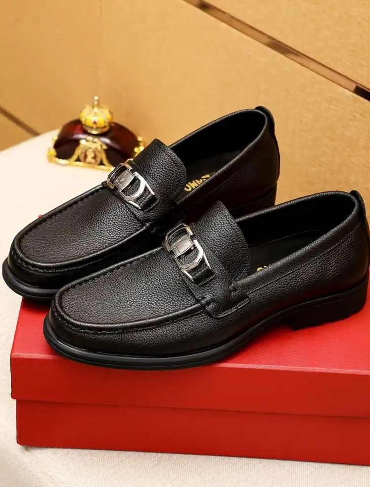 hype Ferragamo Leather Shoes