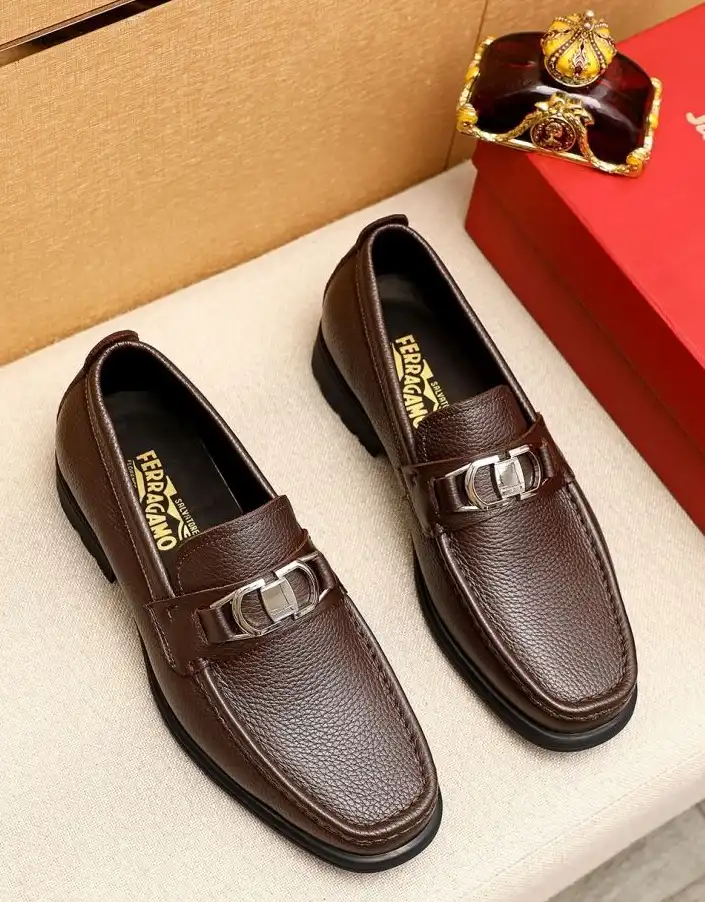 hype Ferragamo Leather Shoes