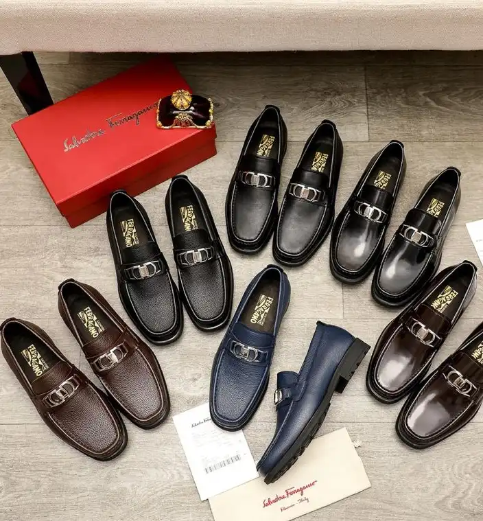 hype Ferragamo Leather Shoes