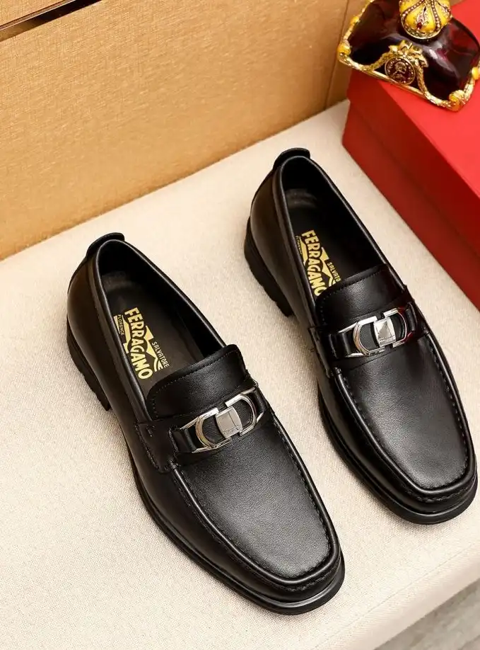 hype Ferragamo Leather Shoes