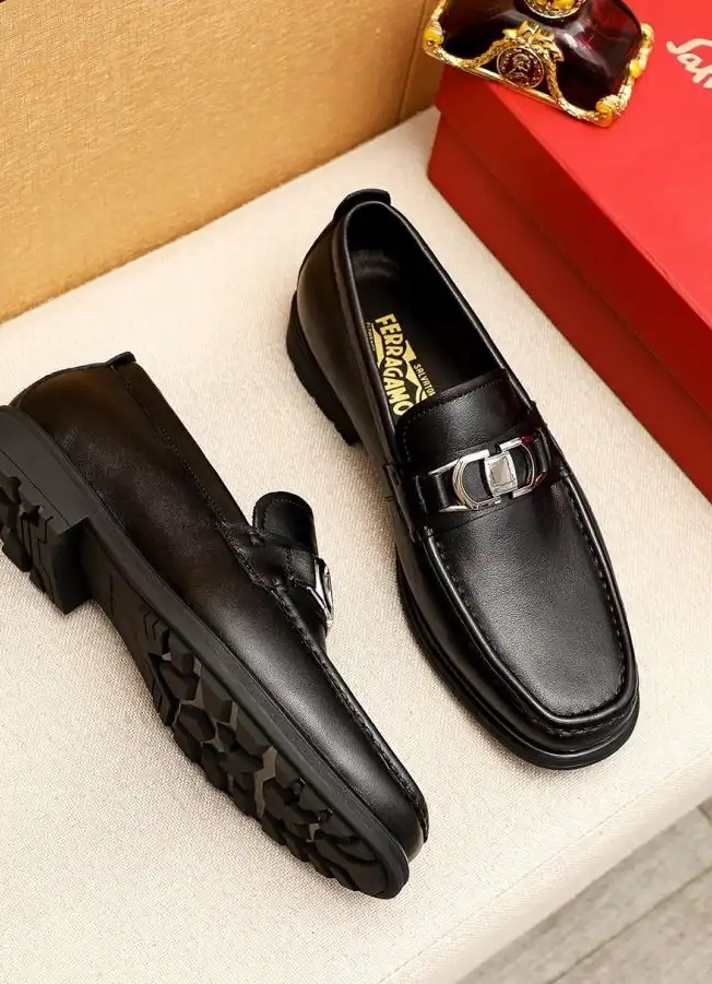 hype Ferragamo Leather Shoes