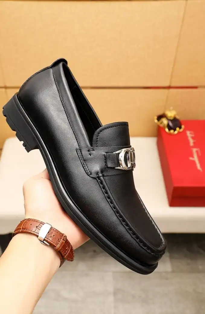 hype Ferragamo Leather Shoes