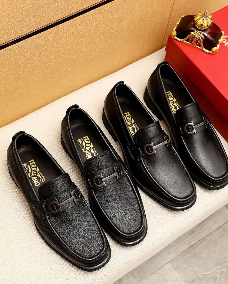 hype Ferragamo Leather Shoes