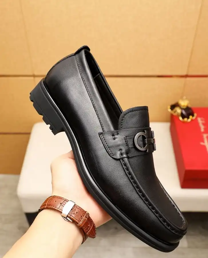 hype Ferragamo Leather Shoes