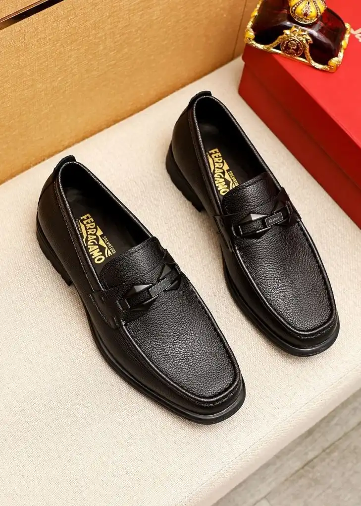 hype Ferragamo Leather Shoes