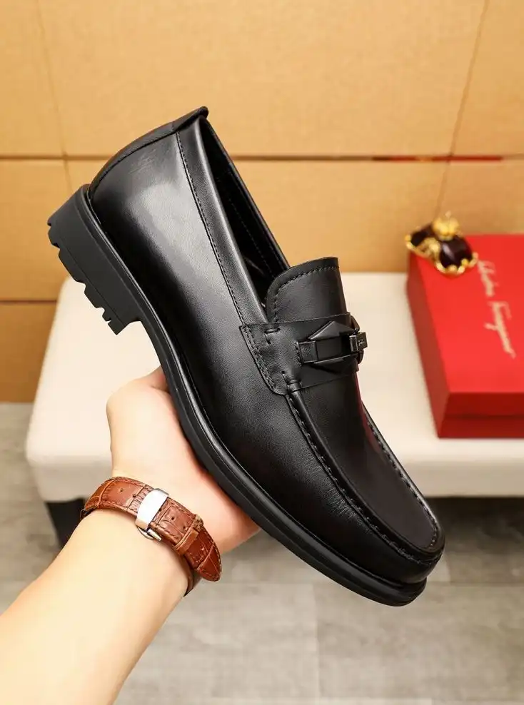 hype Ferragamo Leather Shoes