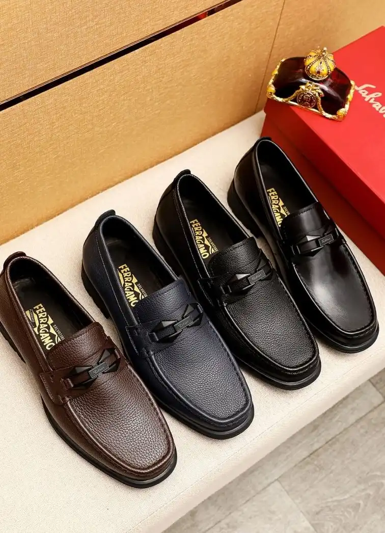 hype Ferragamo Leather Shoes