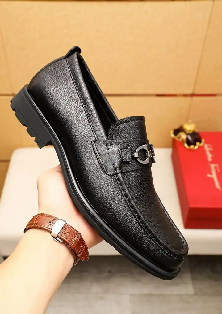 hype Ferragamo Leather Shoes