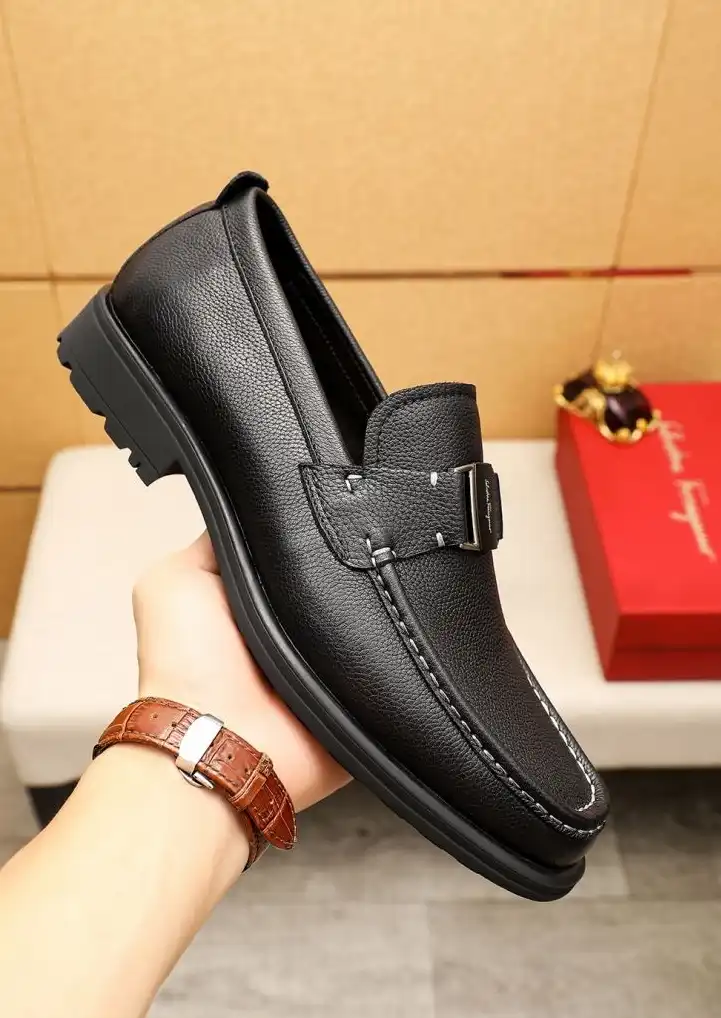 hype Ferragamo Leather Shoes