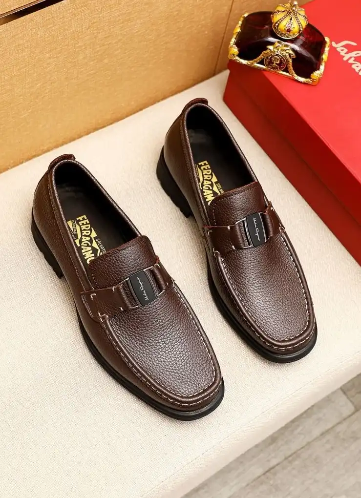 hype Ferragamo Leather Shoes