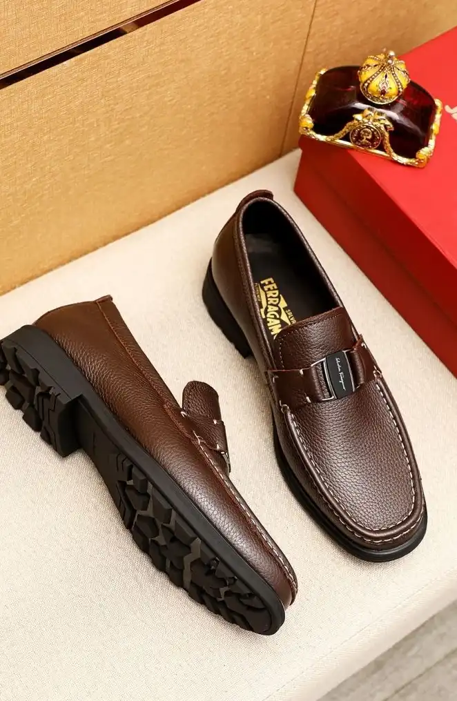 hype Ferragamo Leather Shoes