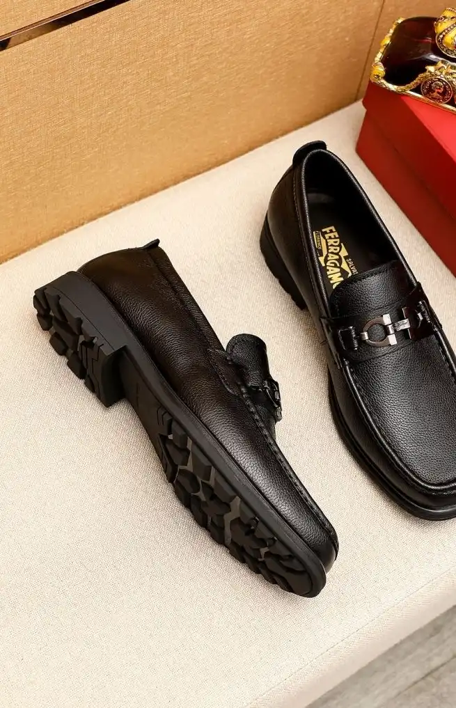 hype Ferragamo Leather Shoes