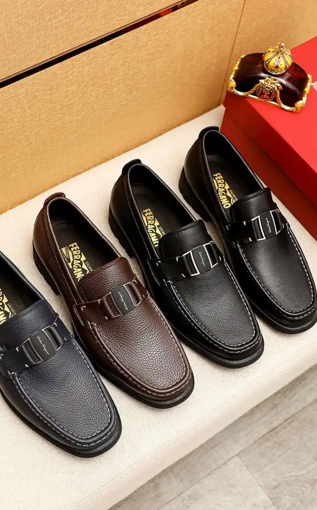 hype Ferragamo Leather Shoes