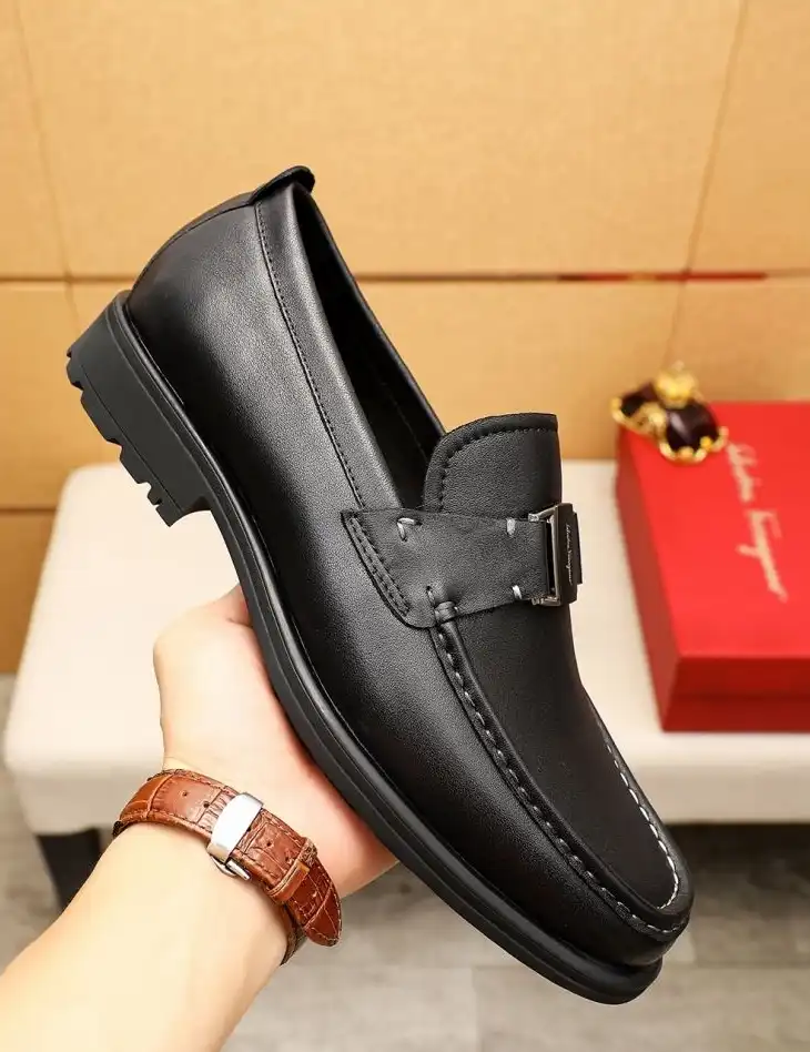 hype Ferragamo Leather Shoes