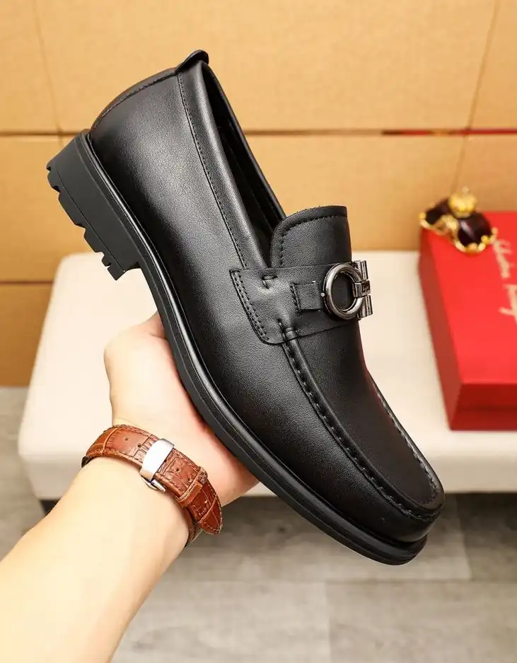 hype Ferragamo Leather Shoes