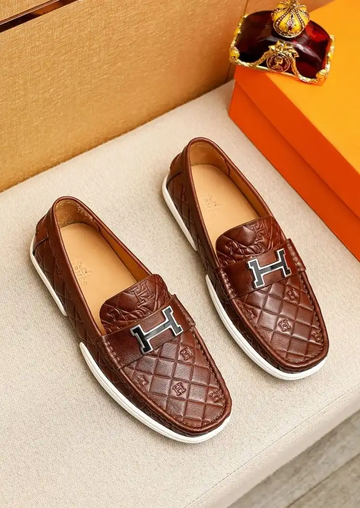 hype Hermes Leather Shoes