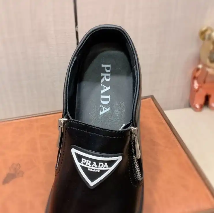 hype Prada Leather Shoes