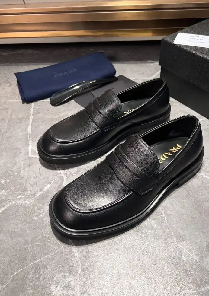 hype Prada Leather Shoes