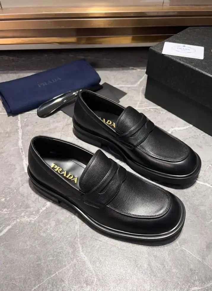 hype Prada Leather Shoes