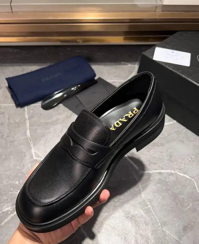 hype Prada Leather Shoes