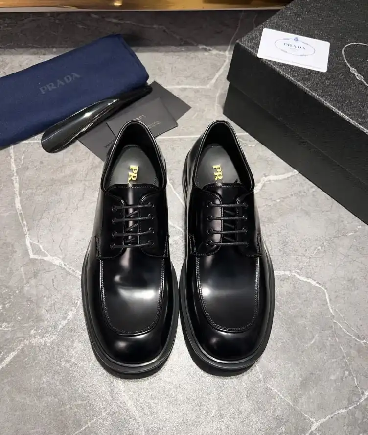 hype Prada Leather Shoes