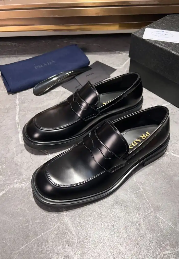 hype Prada Leather Shoes