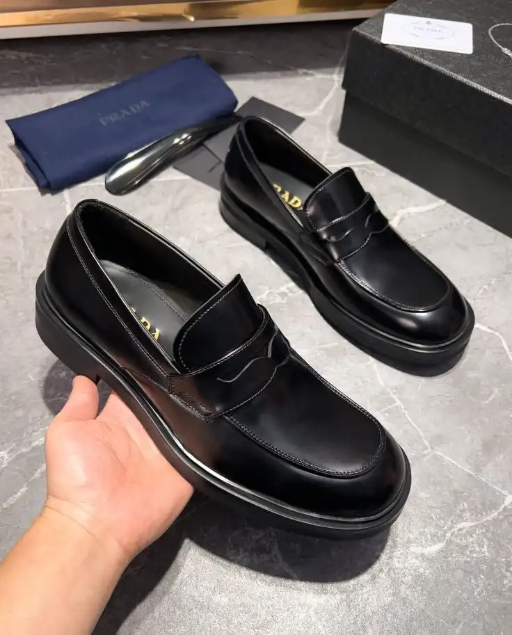 hype Prada Leather Shoes