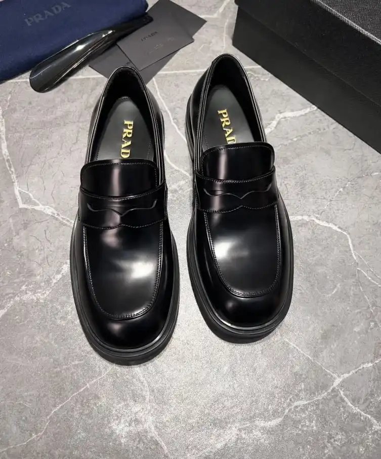 hype Prada Leather Shoes