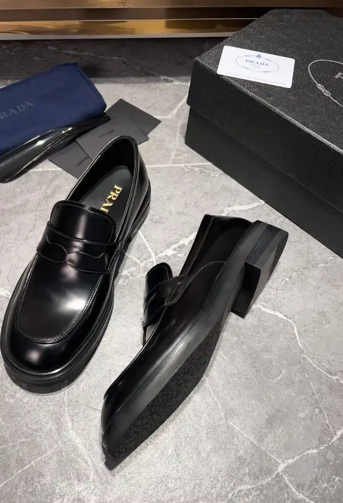 hype Prada Leather Shoes