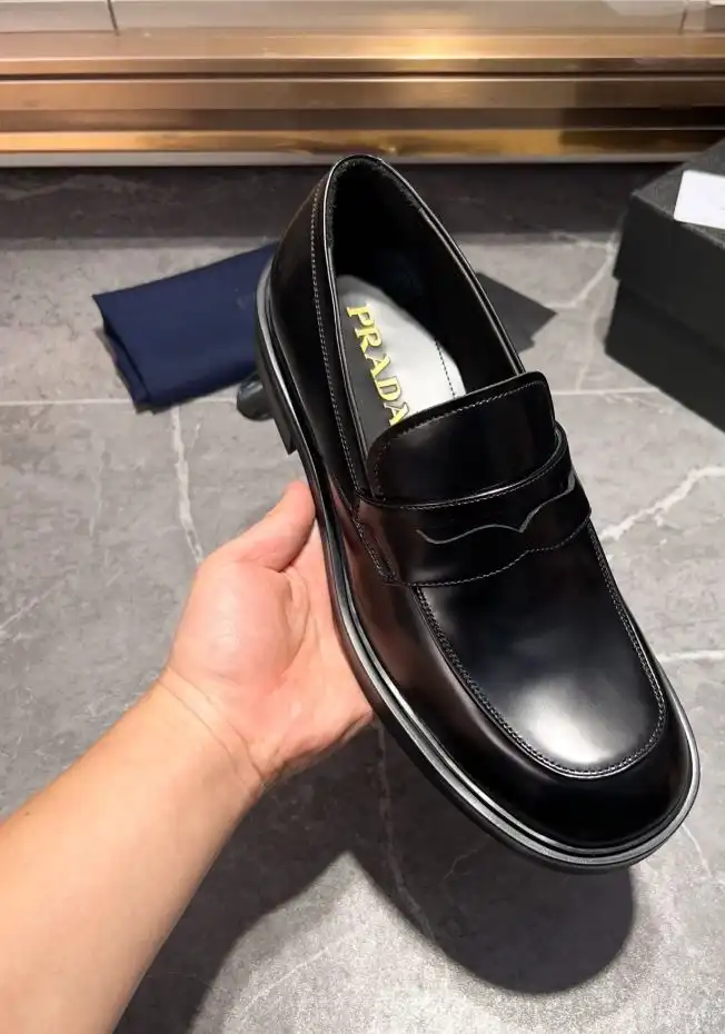 hype Prada Leather Shoes