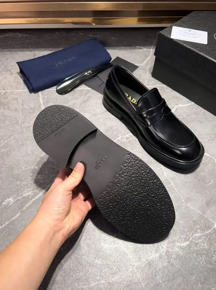 hype Prada Leather Shoes