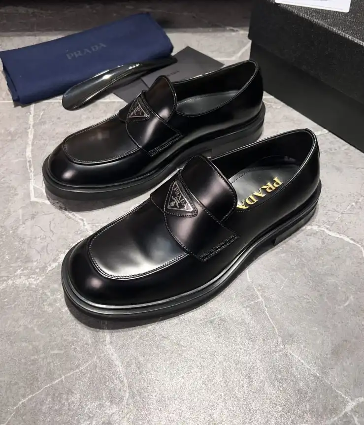 hype Prada Leather Shoes