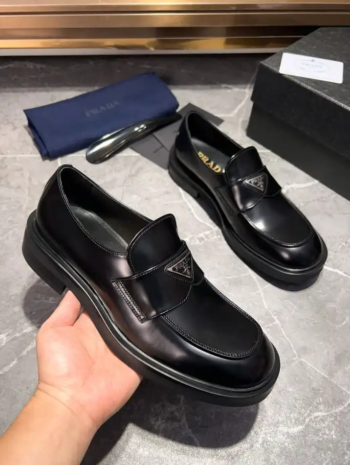 hype Prada Leather Shoes