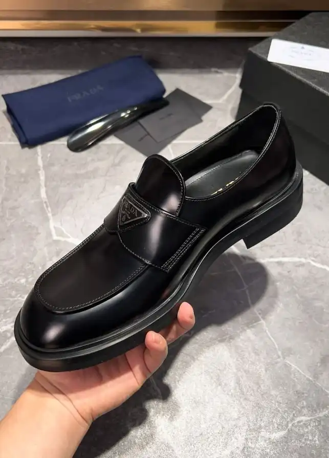 hype Prada Leather Shoes