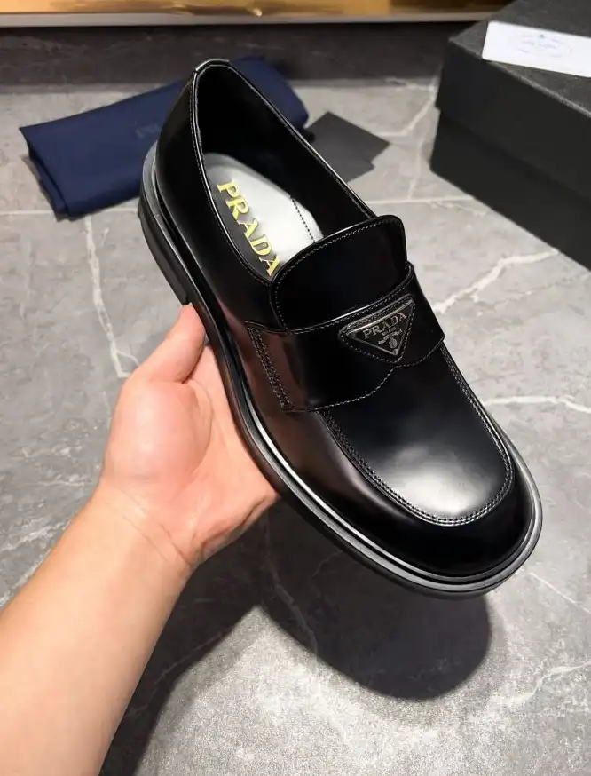 hype Prada Leather Shoes