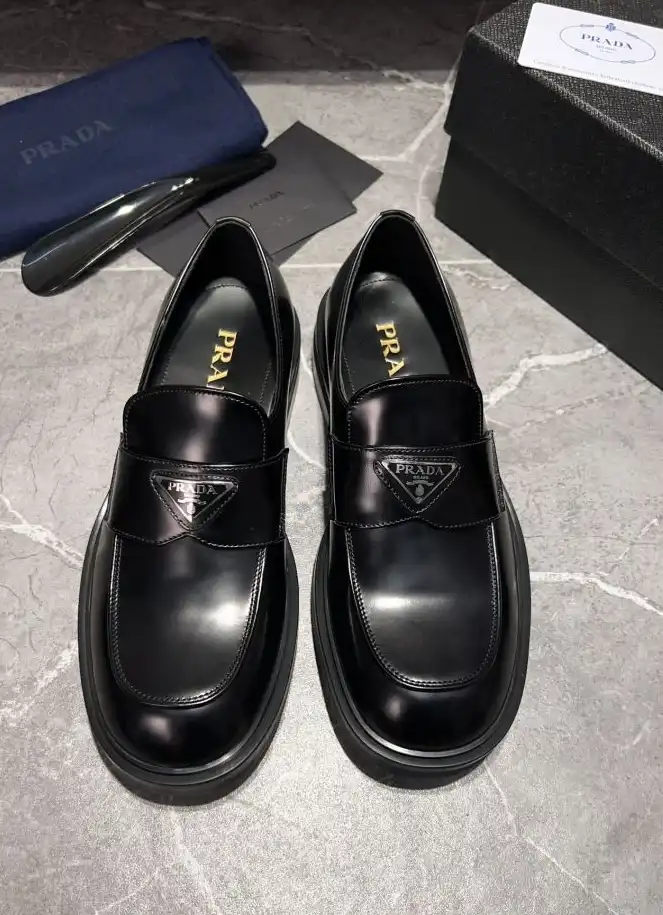 hype Prada Leather Shoes