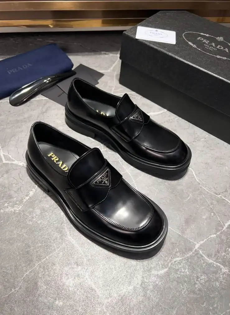 hype Prada Leather Shoes