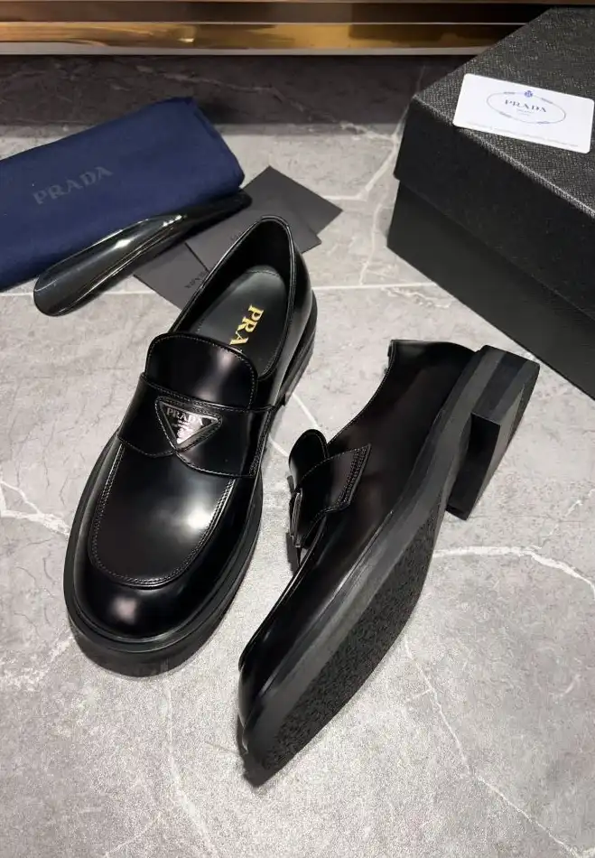 hype Prada Leather Shoes