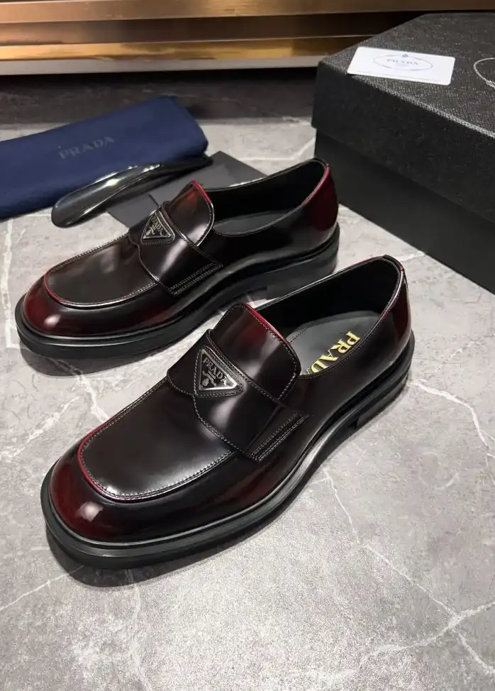 hype Prada Leather Shoes