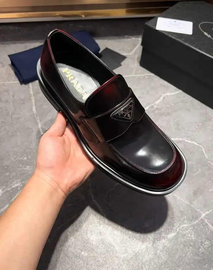 hype Prada Leather Shoes