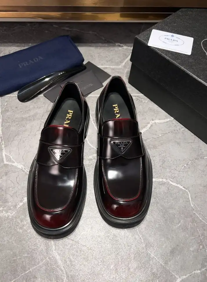 hype Prada Leather Shoes