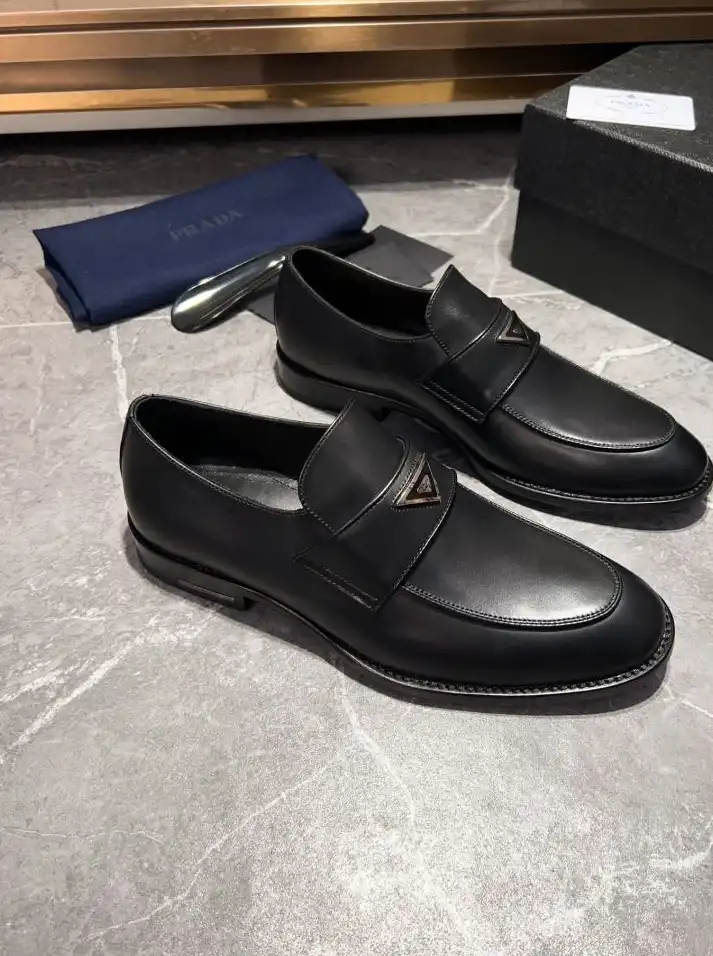 hype Prada Leather Shoes