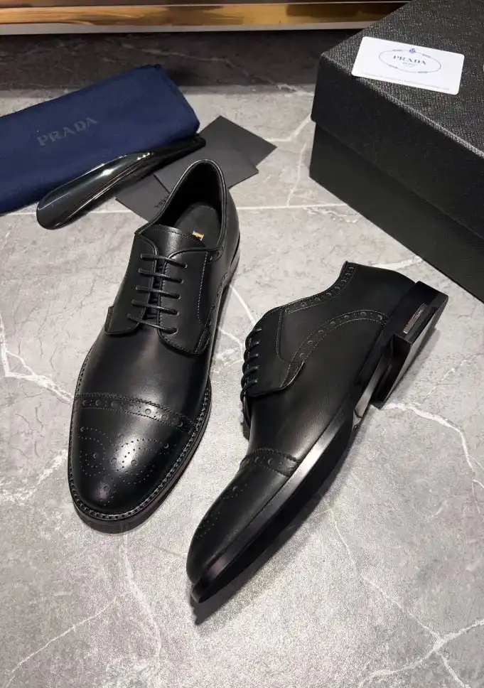 hype Prada Leather Shoes