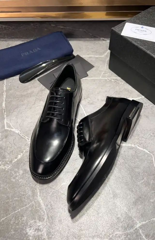 hype Prada Leather Shoes