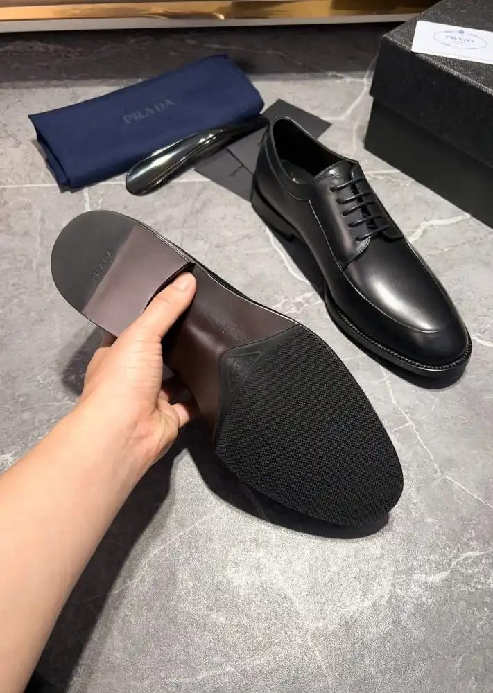 hype Prada Leather Shoes