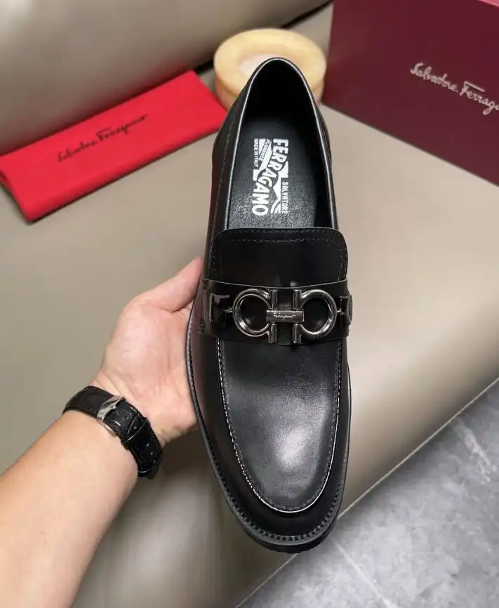 hype Ferragamo Leather Shoes