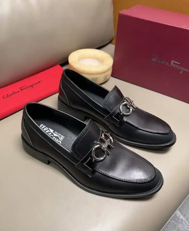 hype Ferragamo Leather Shoes