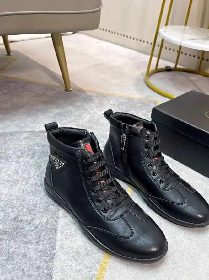 hype Prada Leather Shoes